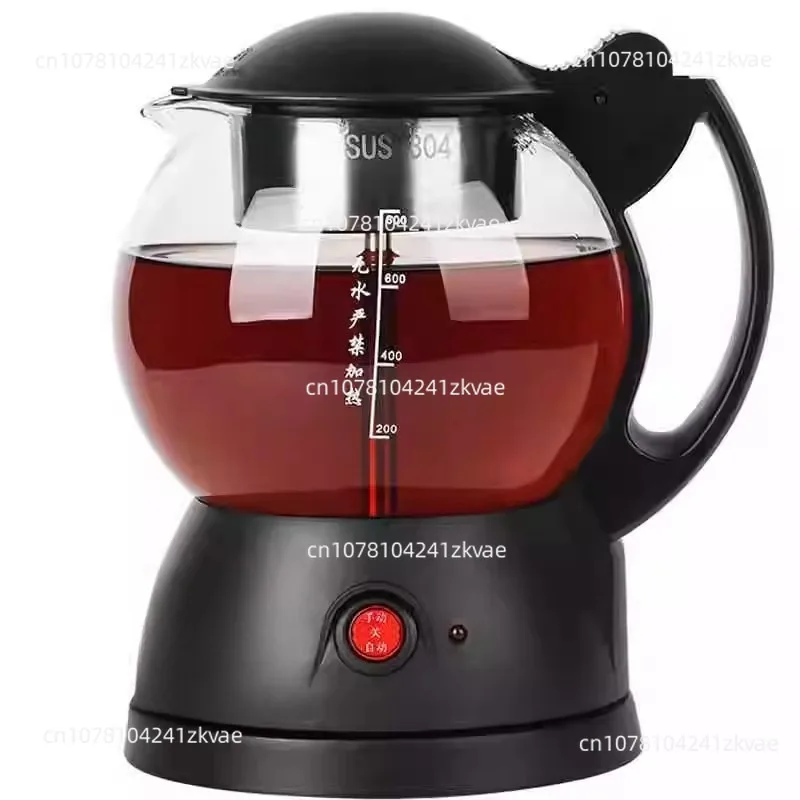 

Бытовая черная чайница, 1 л, автоматический паровой черный чайник, стеклянный многофункциональный электрический чайник, горшок для здоровья, кипящий чайник