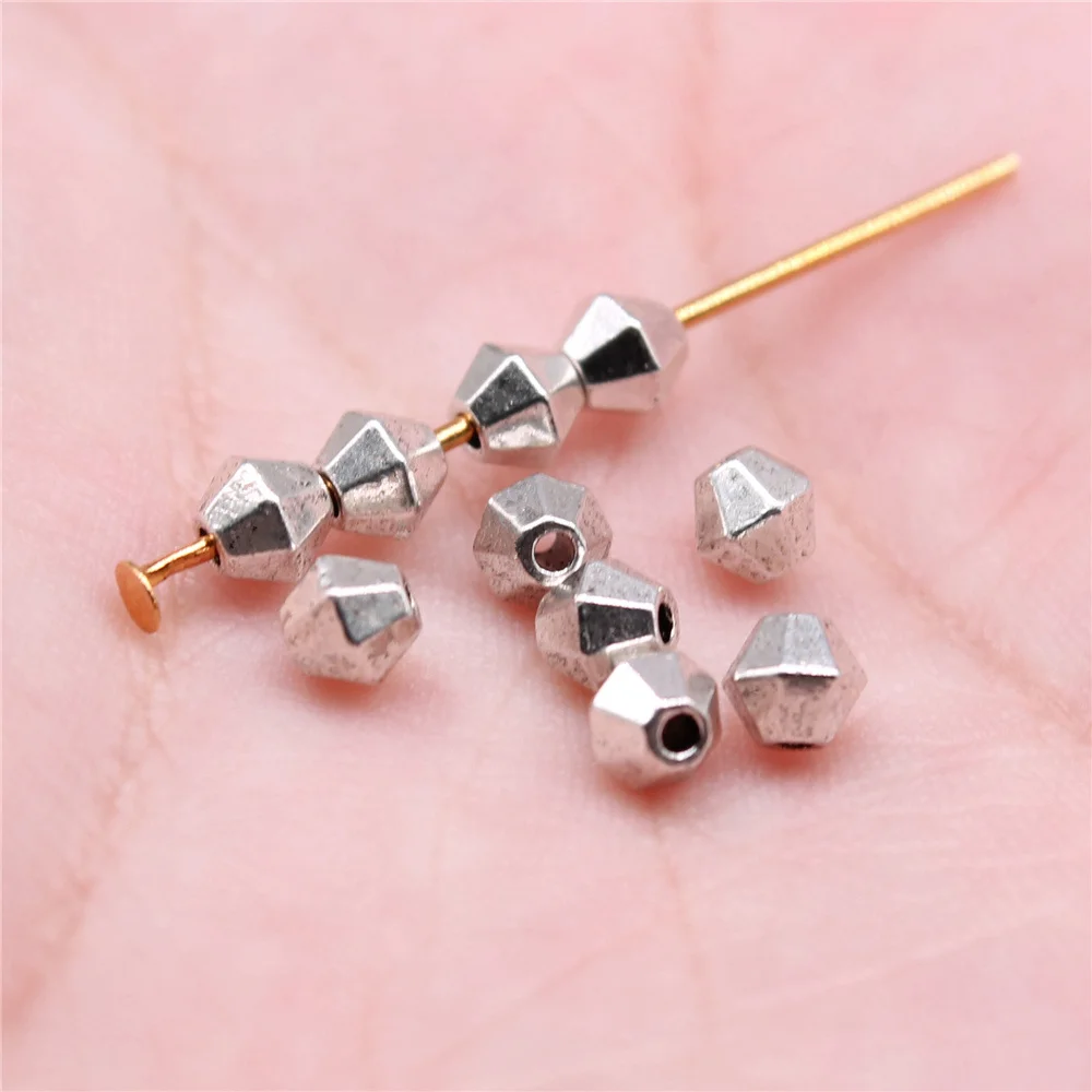 Hot small flower holder spacer cubes small flowers large metal spacer beads for jewellery making Diy bracelet accessories