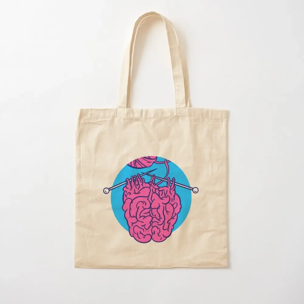 

Knitting a brain Tote Bag hand bag ladies handbag Tote Bag