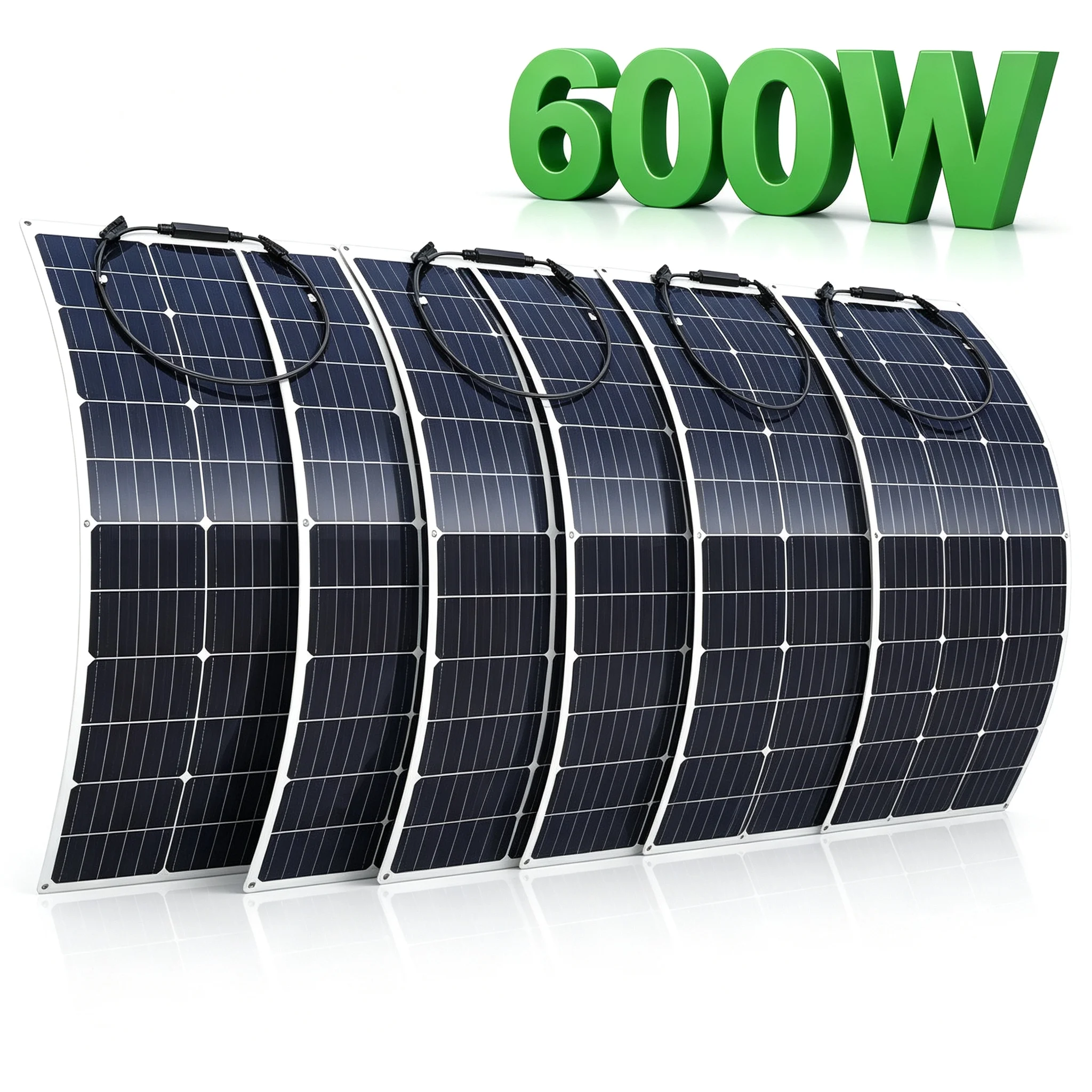 100-600 Watt Flexible Solar Panel IP68 Solar Cell Solar Charger Photovoltaic off-grid for RV Balcony Power Plant