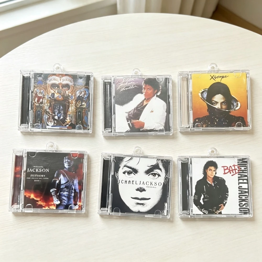 Mini Album‑Cover Keychain, Transparent  Music‑themed Pendant, NFC‑Induction Decorative Ornament for Music Enthusiasts