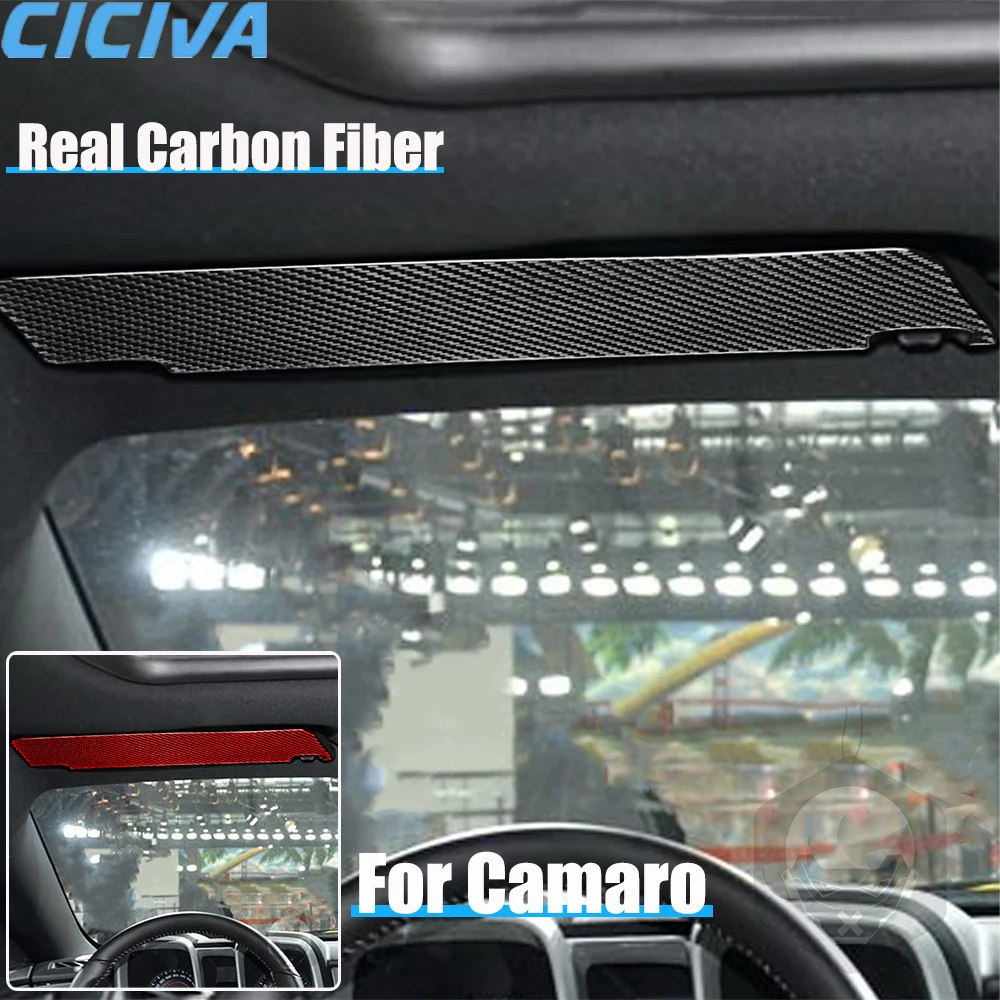 

Real Carbon Fiber Car Accessories Sun Visor Panel Trim Decorative Cover Soft Sticker For Chevrolet Camaro 5th Gen 2010-2015