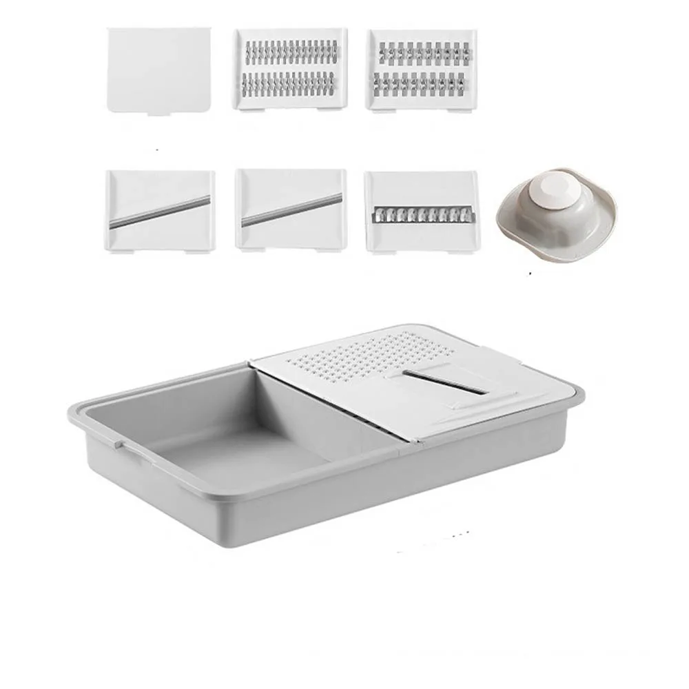

Versatile Manual Vegetable Slicer Peeler Tool With Storage Tray Kitchen Gadget Efficient Meal Prep Carrot Shredder