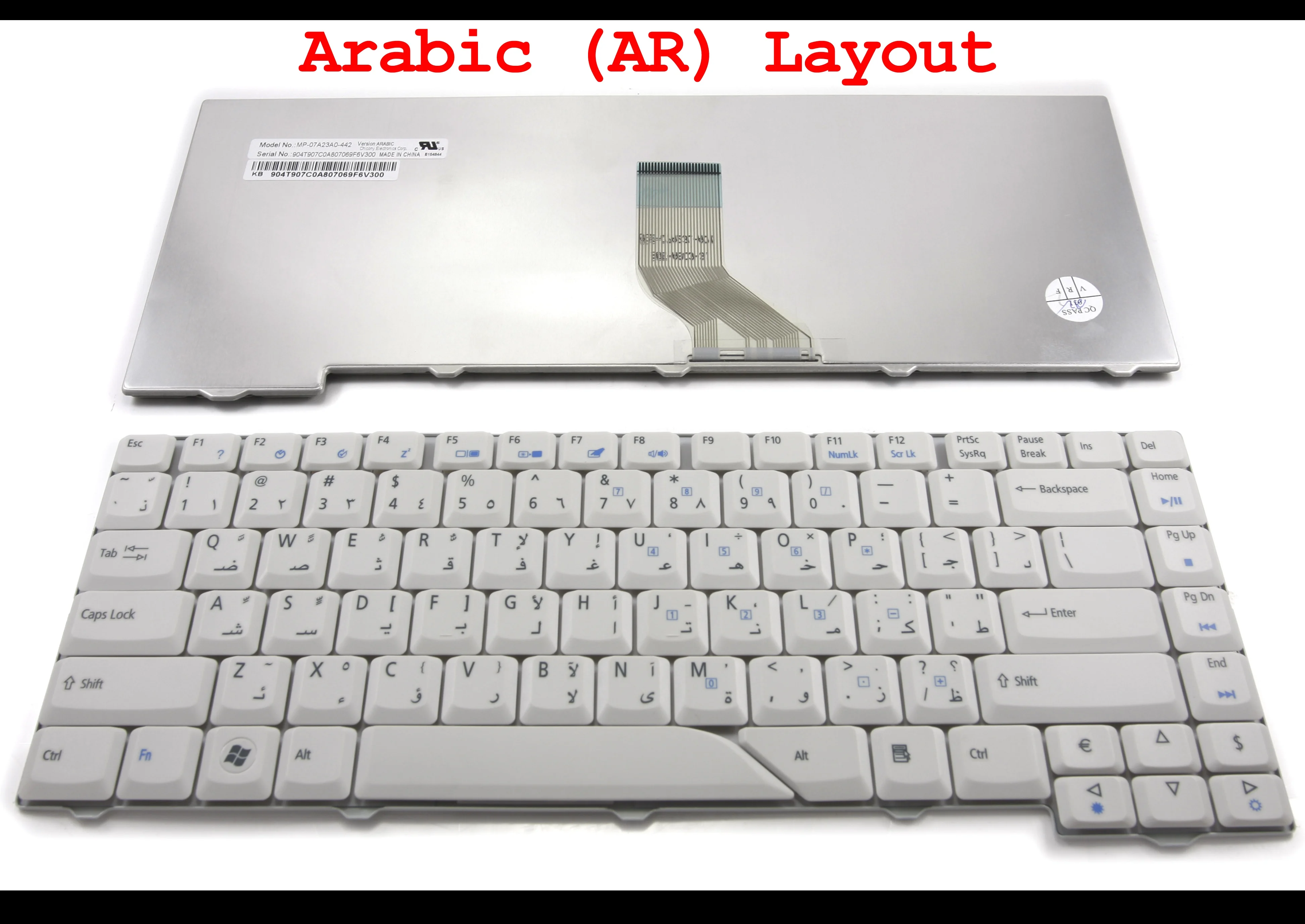 

New Arabic AR AB Laptop Keyboard for Acer Aspire 4710 4220 4320 4520 4720 5300 5720 5920 Grey White MP-07A23A0-442 NSK-H3V0A