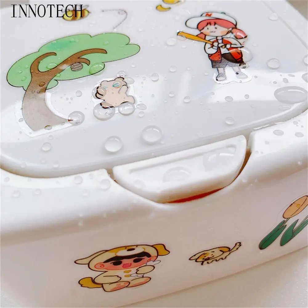 

Multi-functional Desk Organizer Box with Lid Plastic Box Sticker Storage Box Rectangle Button Stationery Containers