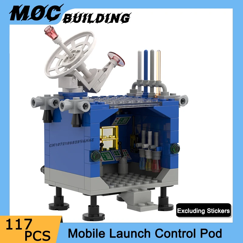 MOC Space Exploration Series Model Building Blocks Mobile Launch Control Pod Creative Assembly Bricks DIY Collection Toys Gifts