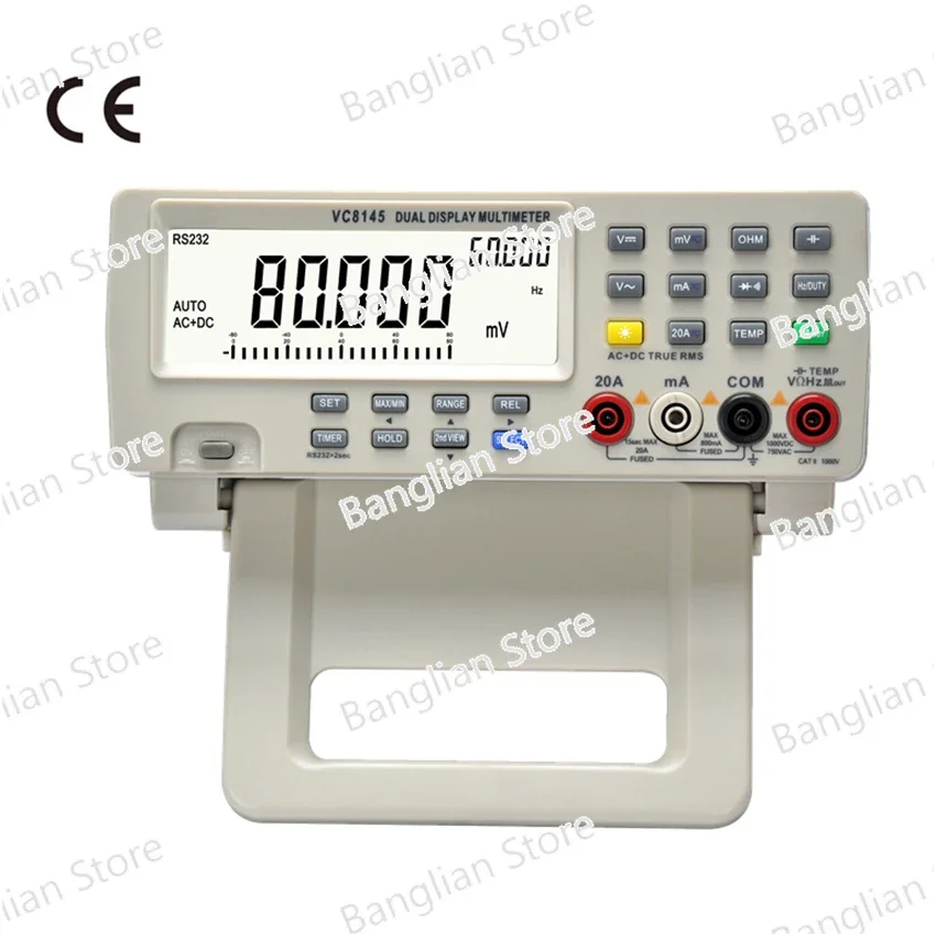 VC8145 Desktop Digital Multimeter, High Accuracy, Dual Display, Autoranging, Bench Top, 110V-220V, New