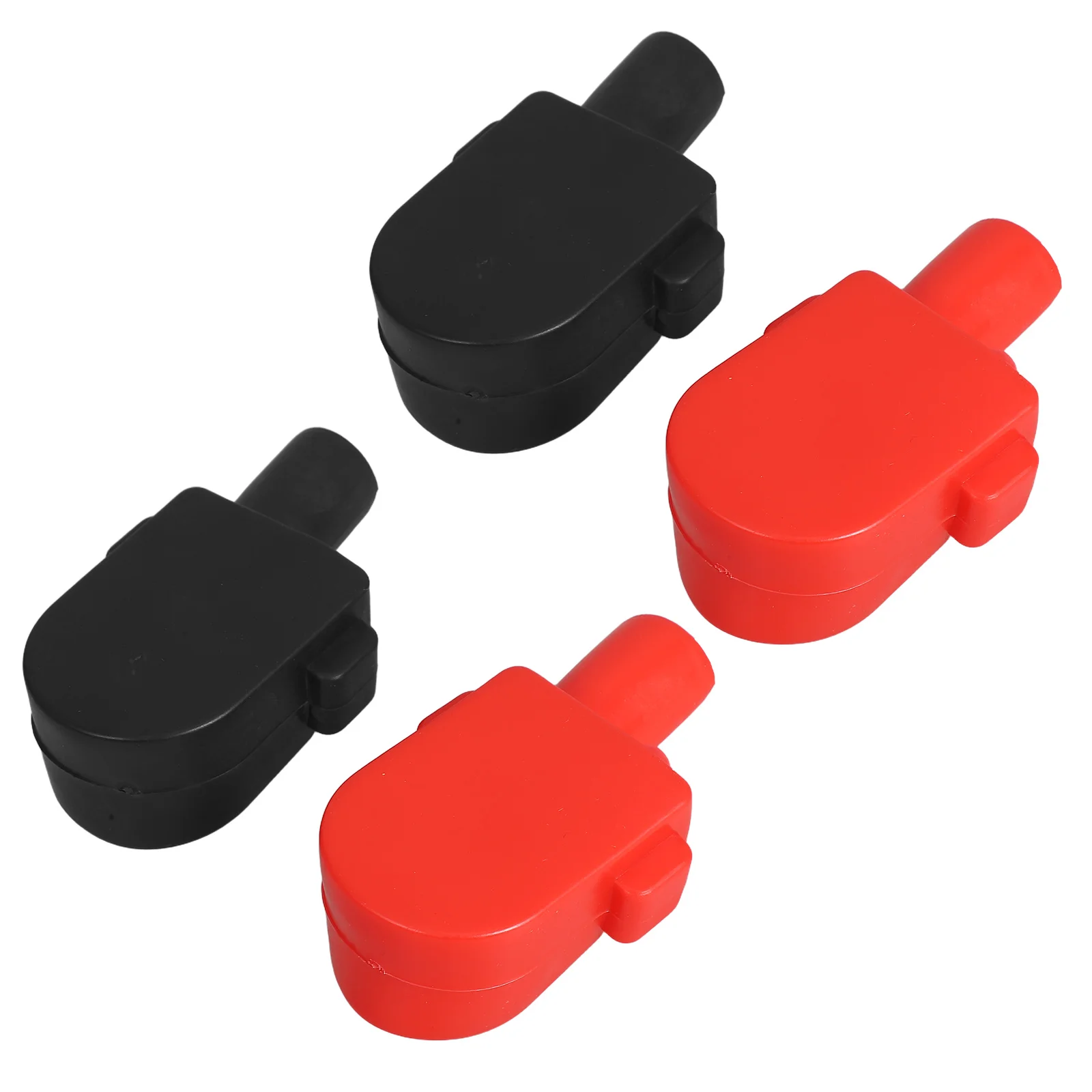

4pcs Car Terminal Covers Flame Retardant Pvc Insulated Protectors Universal Fit For Suv Truck Automotive Vehicle