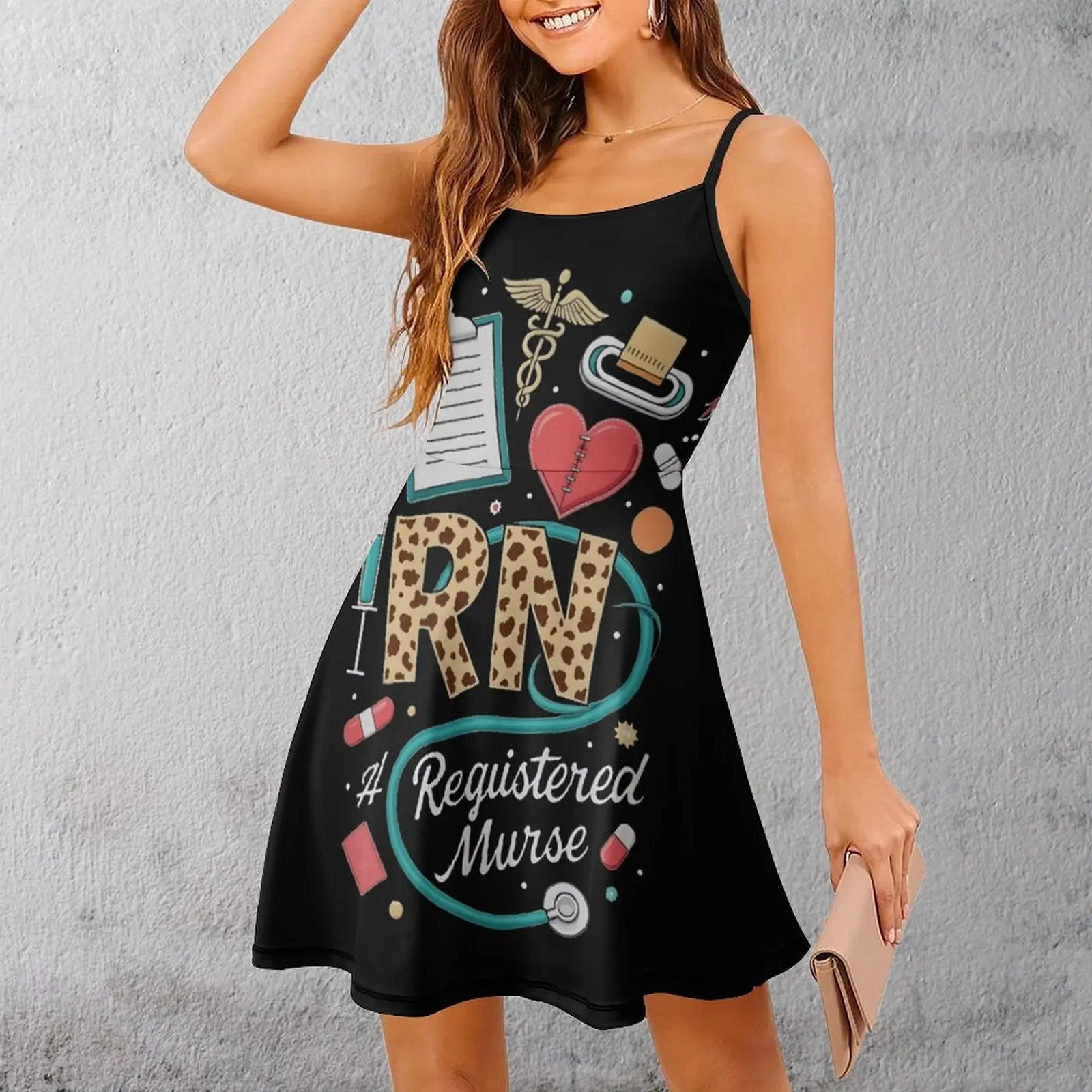 

Экзотическое женское платье на бретельках с леопардовым принтом для медсестры, женское платье для вечеринок, платье на подтяжках с графикой