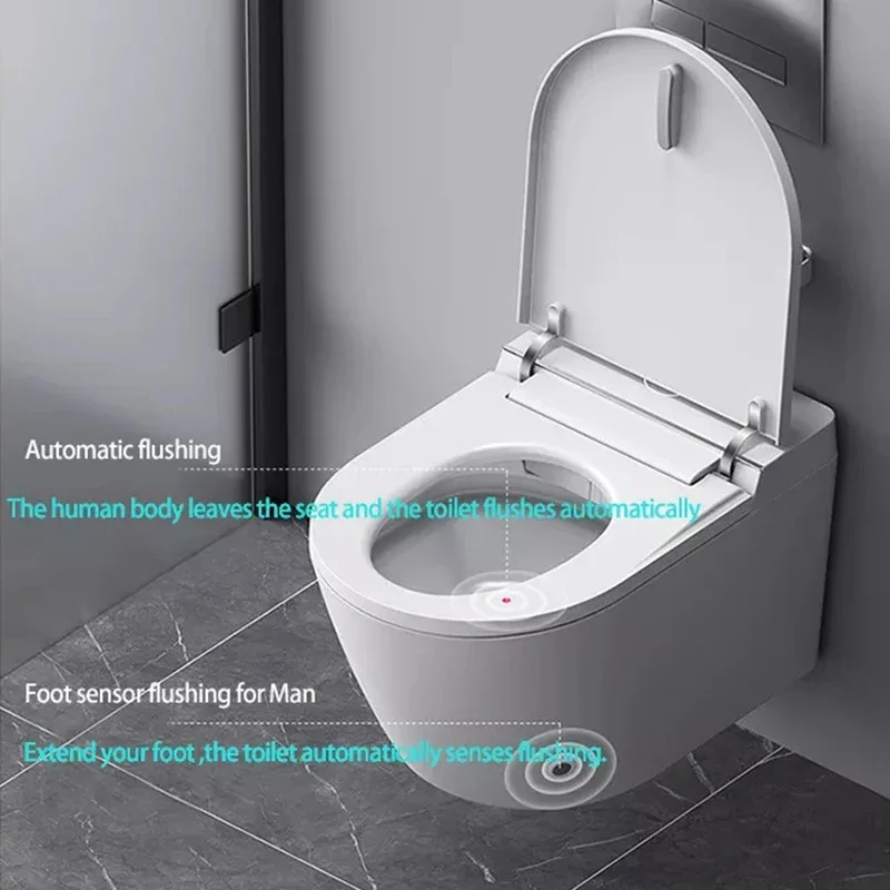 Radar Induction Automatic Flush Built in Uv Light 360 Degree All-round Cleaning Ceramics Smart Bidet Toilet