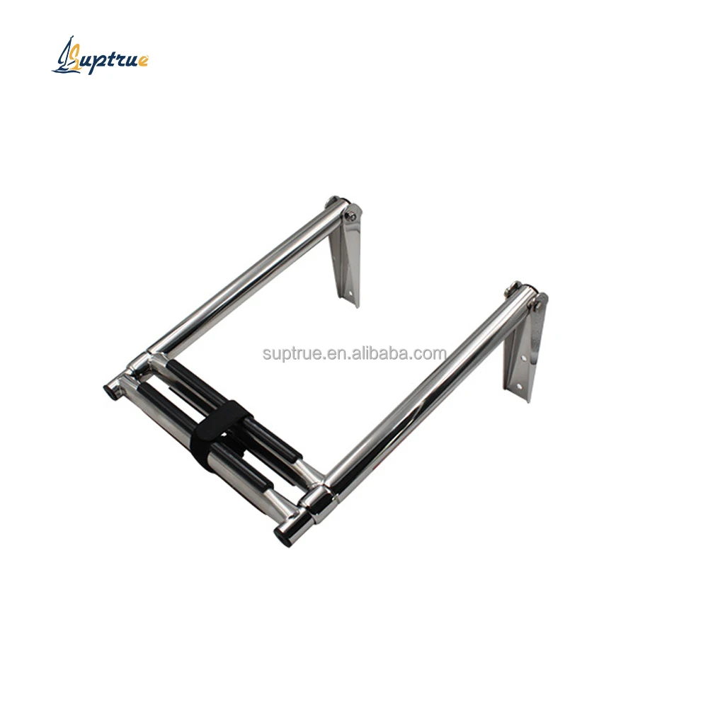 

2 3 4 Step Stainless Steel Non-Slip Marine Boat Yacht Ladder Telescope Foldable Platform Boarding & Emergency Ladder