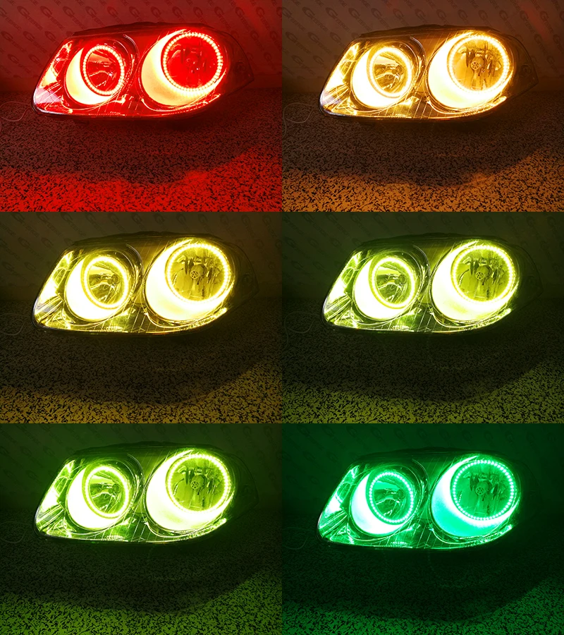 For Volkswagen VW Jetta City Clasico Bora Bluetooth-Compatible APP Ultra Bright Multi-Color RGB Led Angel Eyes Kit Halo Rings
