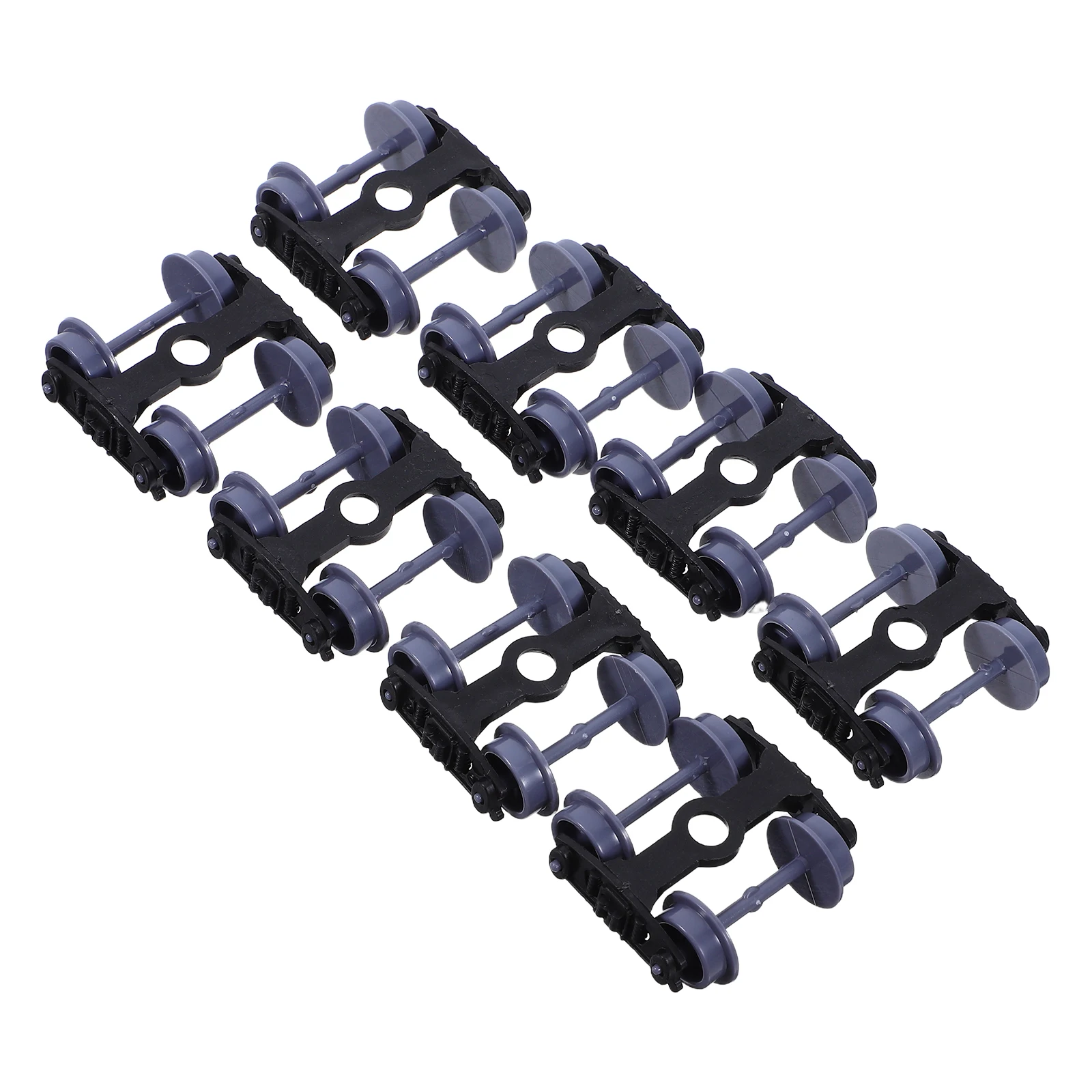 

8pcs 1/75 Scale Plastic Train Wheels Lightweight Smooth Rotation Replacement For 2.4Cm Track Compatible With Mainstream Brands
