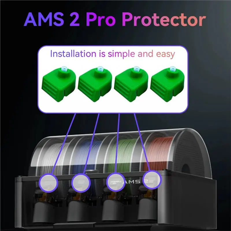 【Price Drop !!】Protector Filament Inlet Guard Cover 4PCS Feed Port Protector For Bambu Lab P2S H2D AMS 2 Pro 3D Printer Parts Or