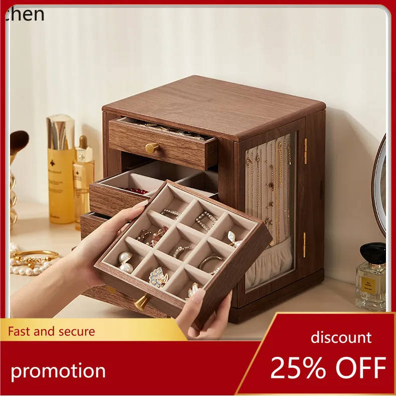 

Zml jewelry box - premium jewelry organizer for necklaces, earrings, and studs - large capacity jewelry storage cabinet