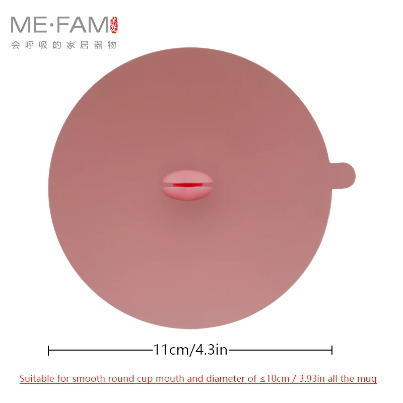 ME.FAM 1 قطعة لطيف على شكل قلب يمكن كليب ملعقة كوب غطاء 11 سنتيمتر 4.3in سيليكون ختم الغبار واقية غطاء للزجاج السيراميك كوب بلاستيكي