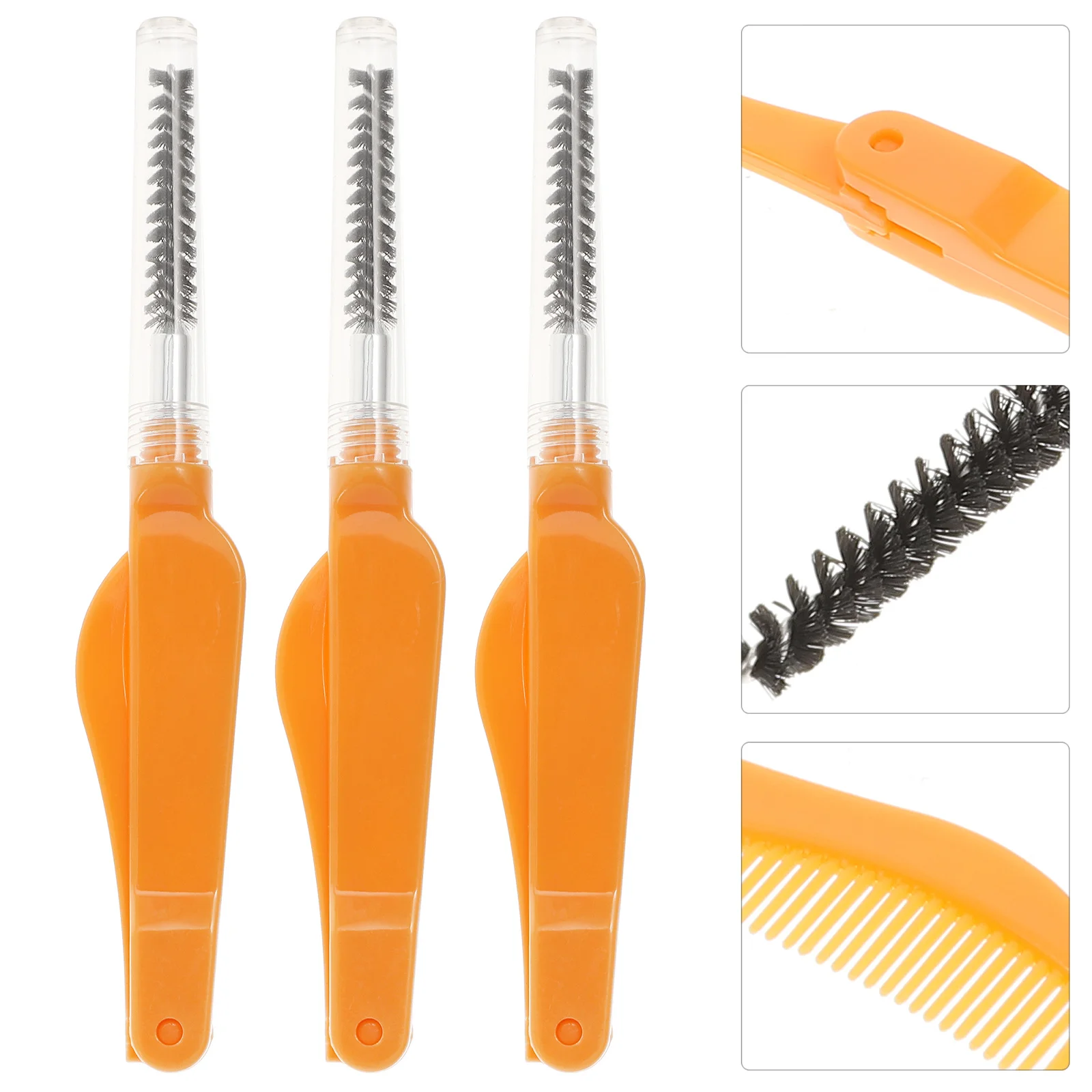 

6Pcs Folding Eyelash Combs Eyebrow Grooming Tool Bendable Handle Lash Brow Comb Eyelash Separator Makeup Brush