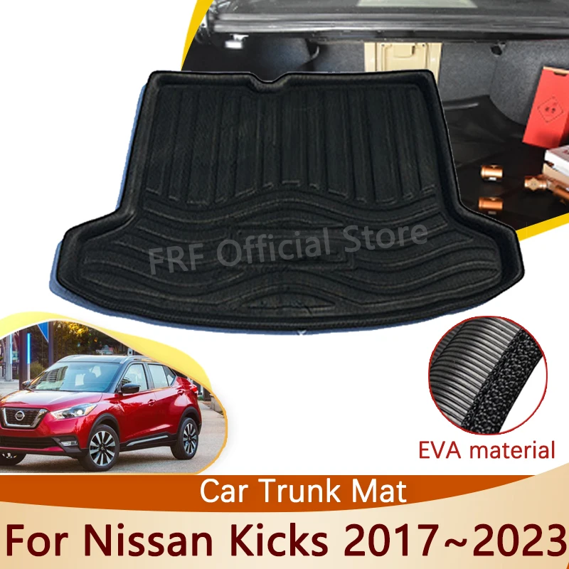 

Rear Trunk Mat For Nissan Kicks 2017 2018 2019 2020 2021 2022 2023 P15 Accessories Floor Tray Waterproof Liner Cargo Boot Carpet