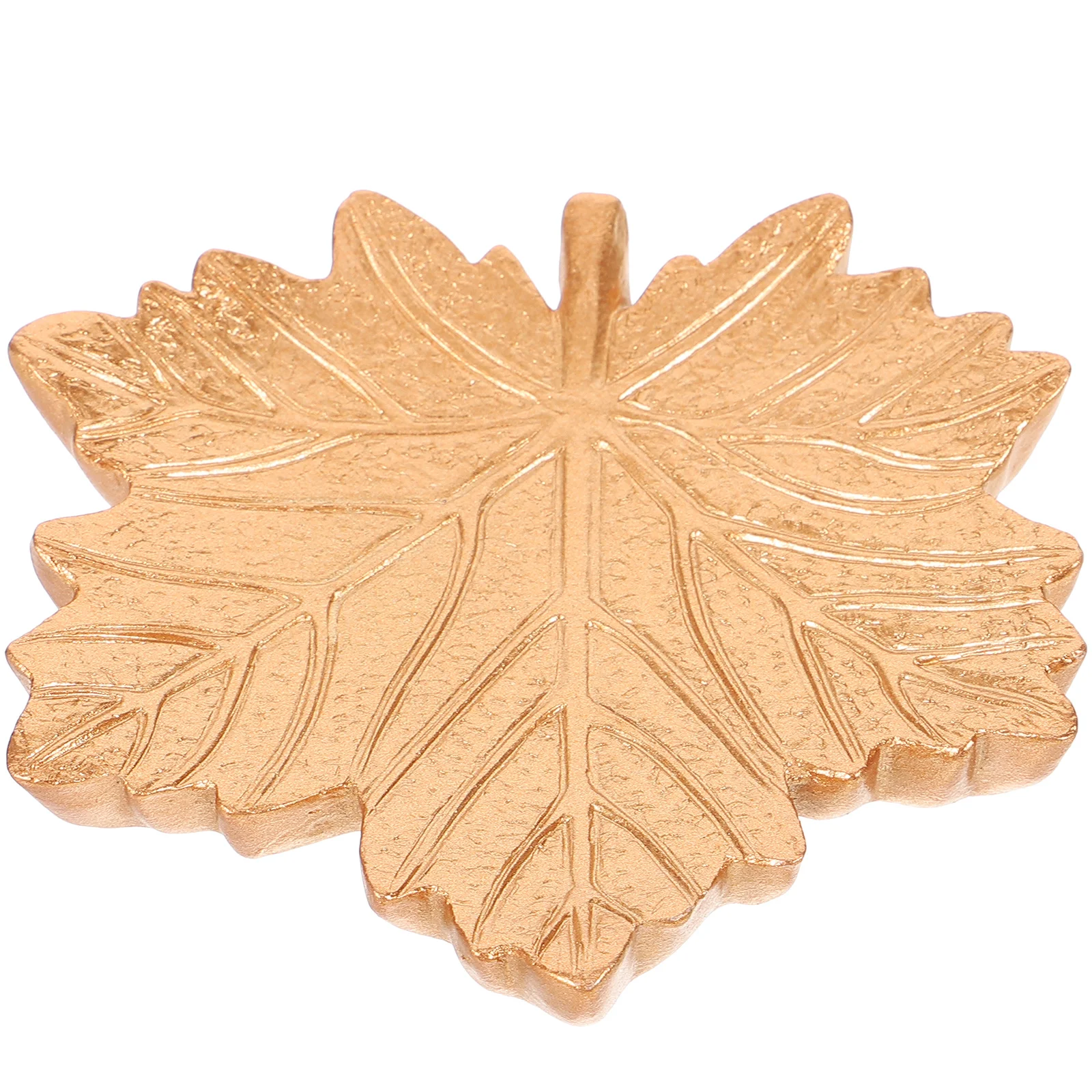 

Metallic Maple Leaf Resin Tray Small Dish Jewelry Ring Necklace Storage Home Insulated Coaster (Golden Leaf) Decor Trays Autumn