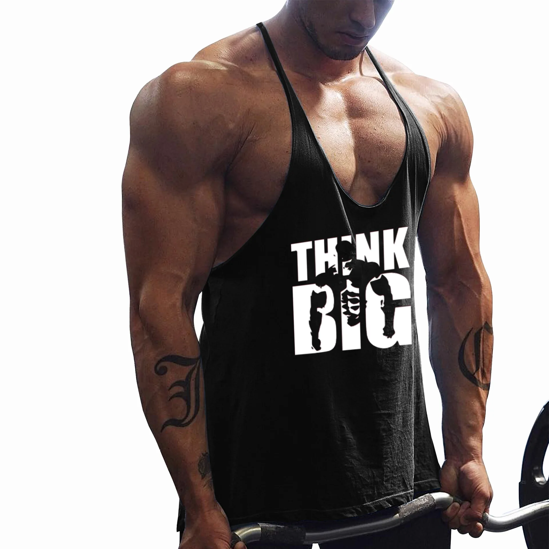 

Gym Clothing Mens Bodybuilding Hooded Tank Top Cotton Sleeveless Vest Sweatshirt Fitness Workout Sportswear Tops Male Suspenders