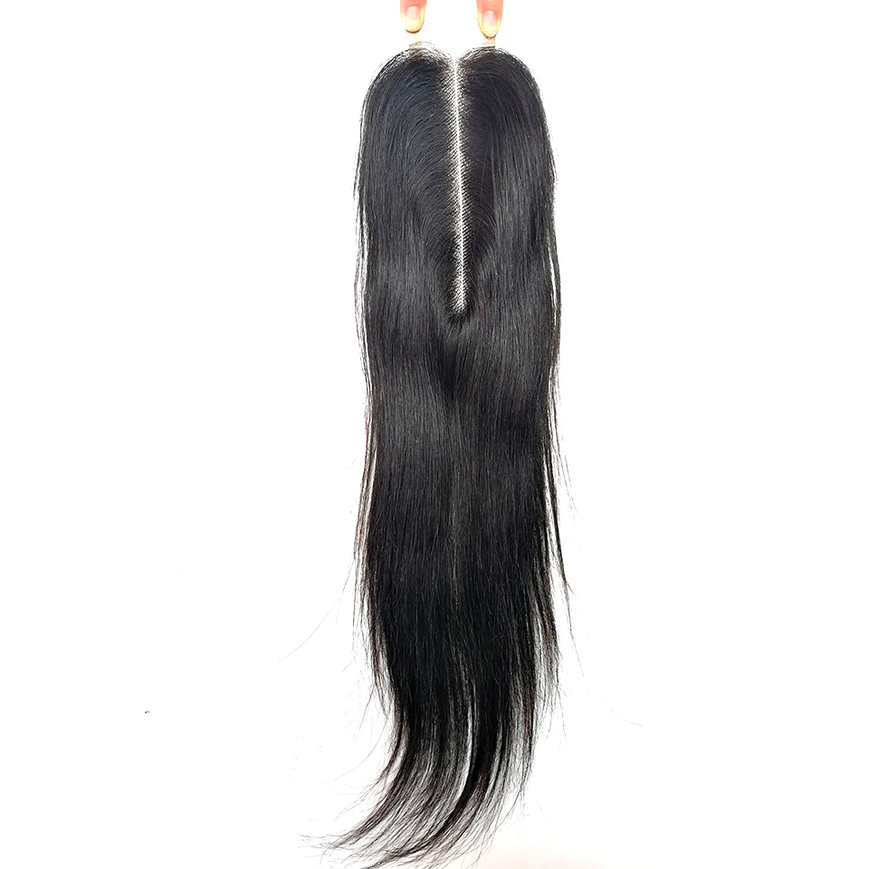 Brasil lurus 2x6 renda penutup Remy rambut manusia bagian dalam HD renda penutup gratis/bagian tengah warna alami