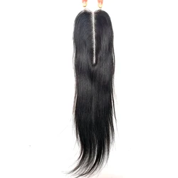 Brazilian Straight 2x6 Lace Closure Remy Human Hair Deep Part HD Lace Closure Free/Middle Part Natural Color