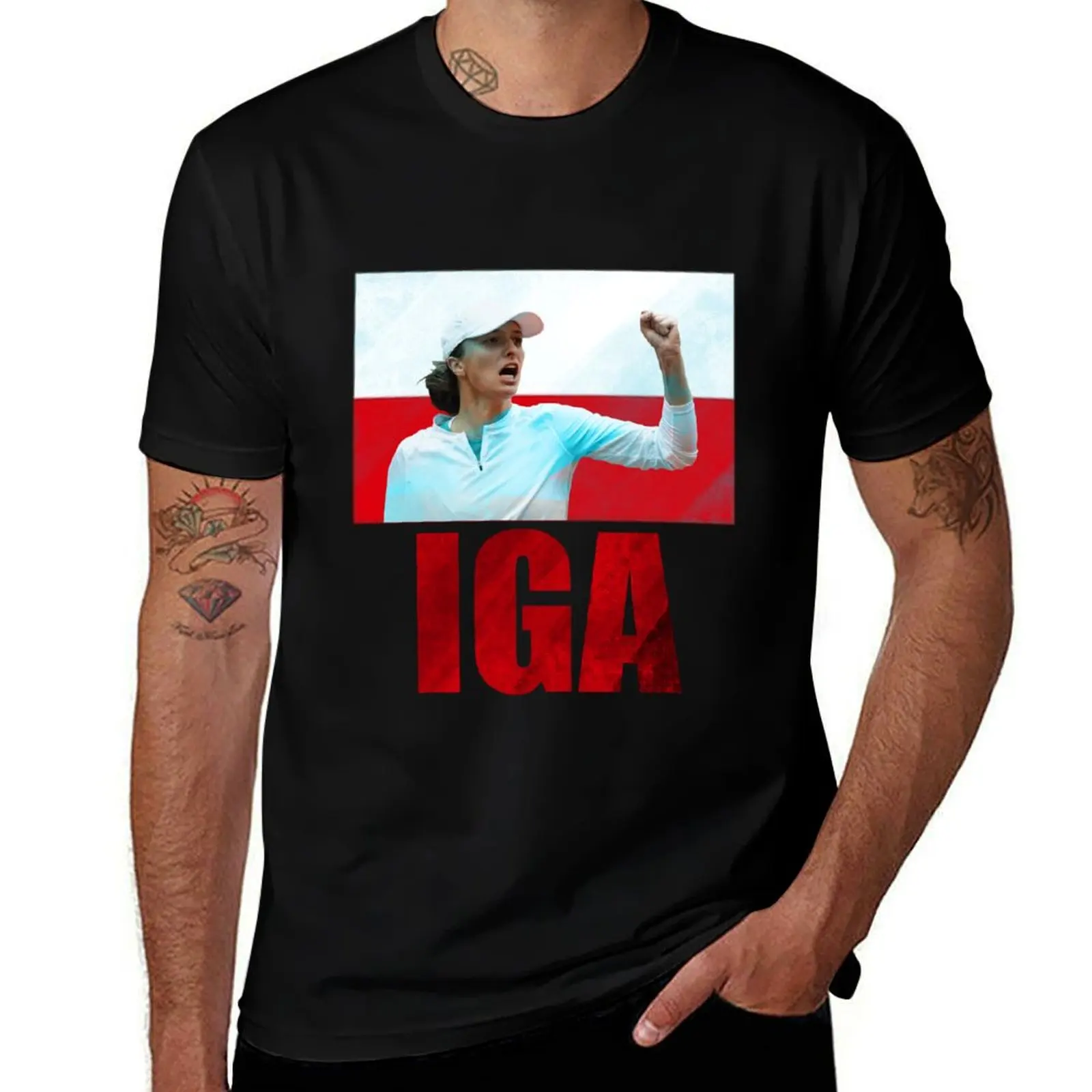 

Iga Swiatek Tennis Player #1 US Open Polish Poland Female Tennis Women's Tennis T-Shirt Man t-shirt designer t shirt men