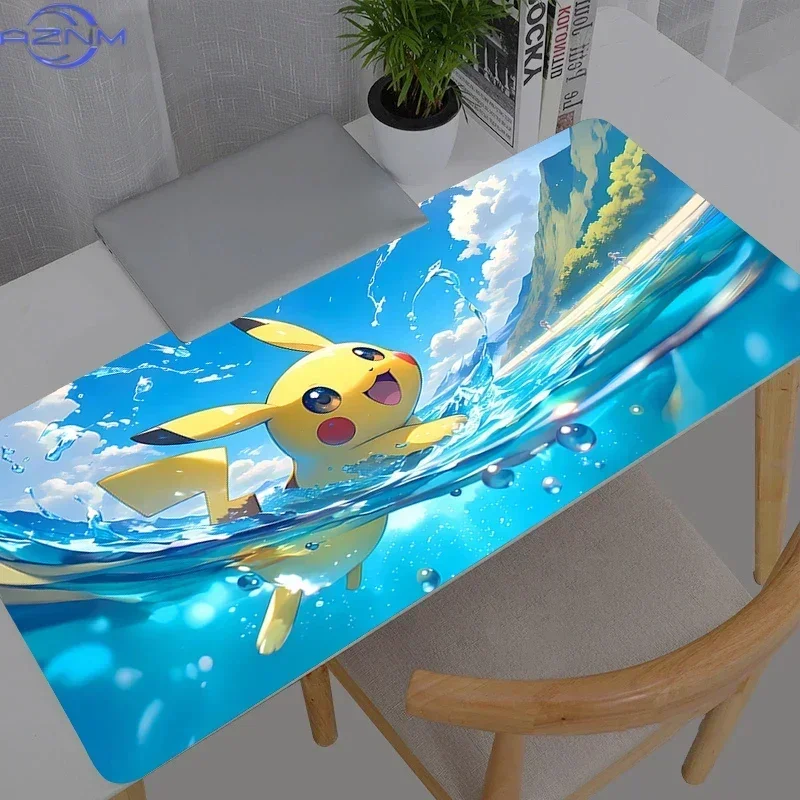 Umbreon Black Gold Moon Phase Anime Large Mousepad, Rubber Non Slip Desk Mat for Gaming and Office Desktop Decoration