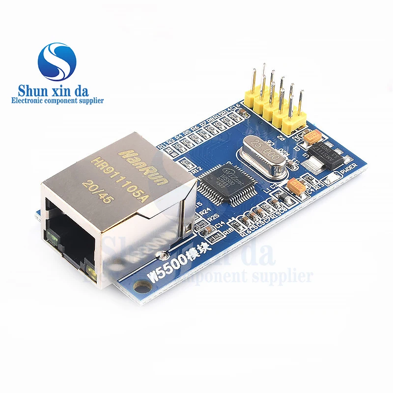 Сетевой модуль локальной сети W5500 Ethernet Shield Поддержка программы микроконтроллера TCP/IP 51/STM32 с 32 КБ SPI 3,3 В/5 В через W5100