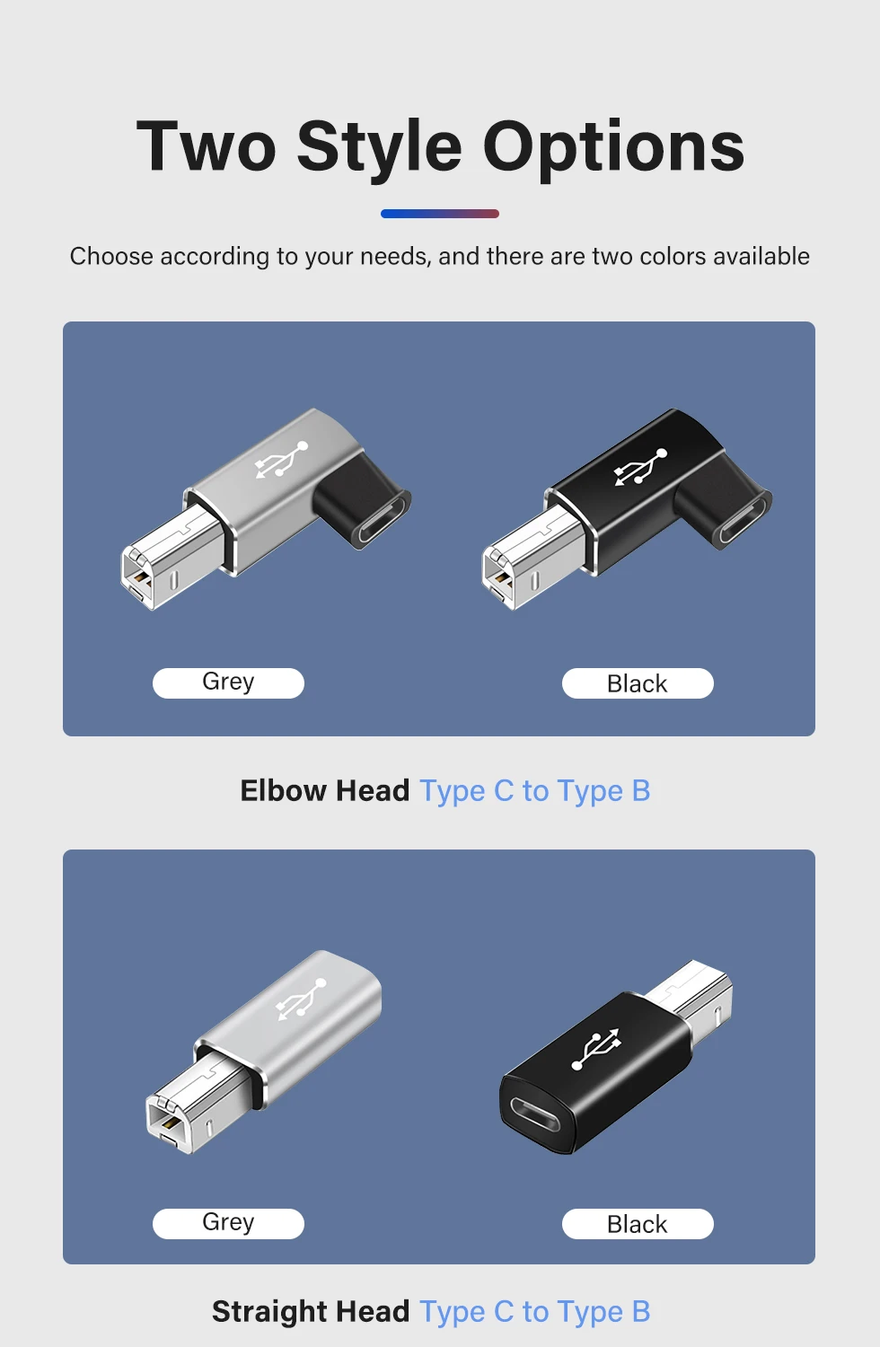 NNBILI USB Type C Female to USB B Male Adapter for Scanner Printer Converter Data Transfer Adapter for MIDI Controller Keyboard