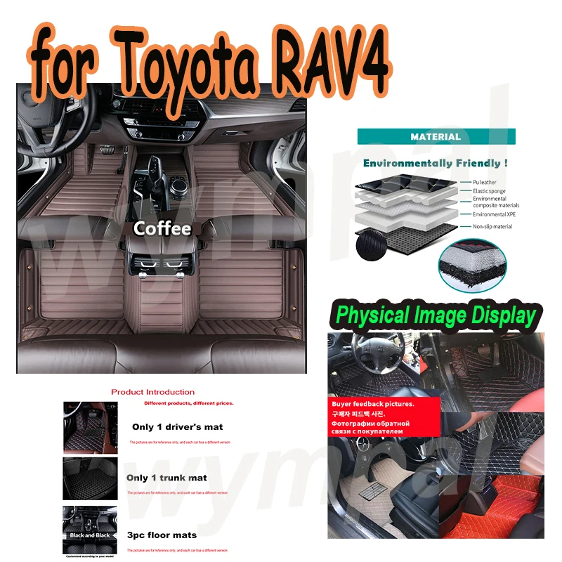 

LUXURY Car Floor Mats For Toyota RAV4 RAV 4 Suzuki Across XA50 2019 2020 2021 2022 2023 Carpet Luxury Leather