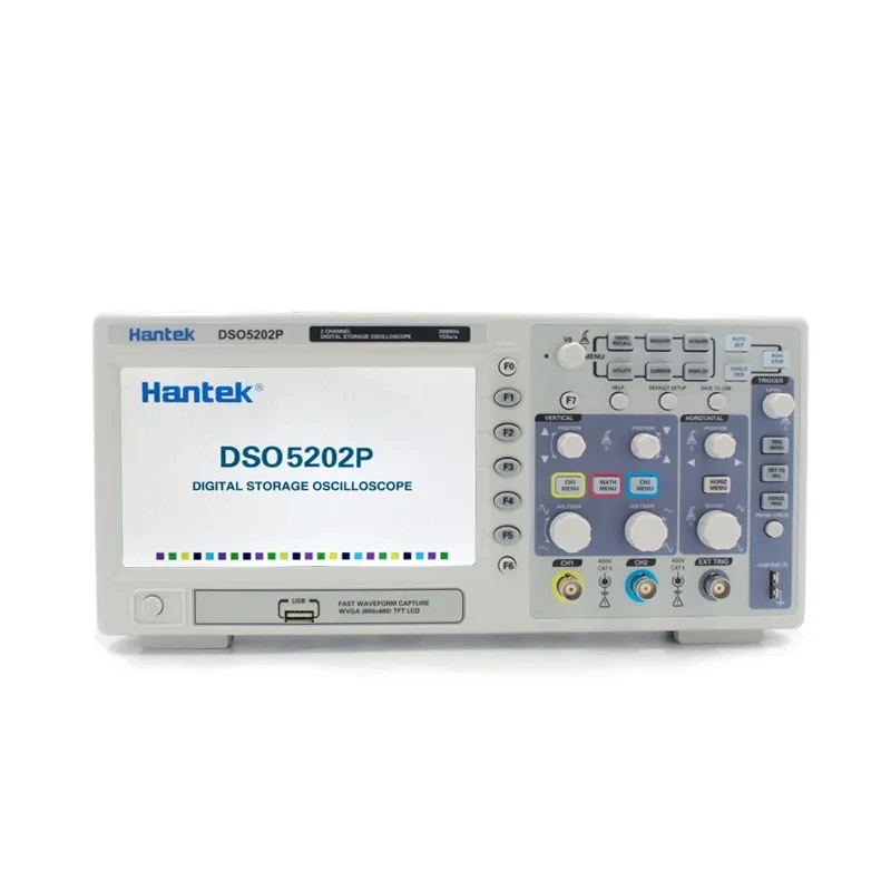 Hantek DSO5072P/DSO5102P/DSO5202P Digital storage oscilloscope 70MHz/100MHz/200MHz 2Channels 1GSa/s 7'' TFT LCD