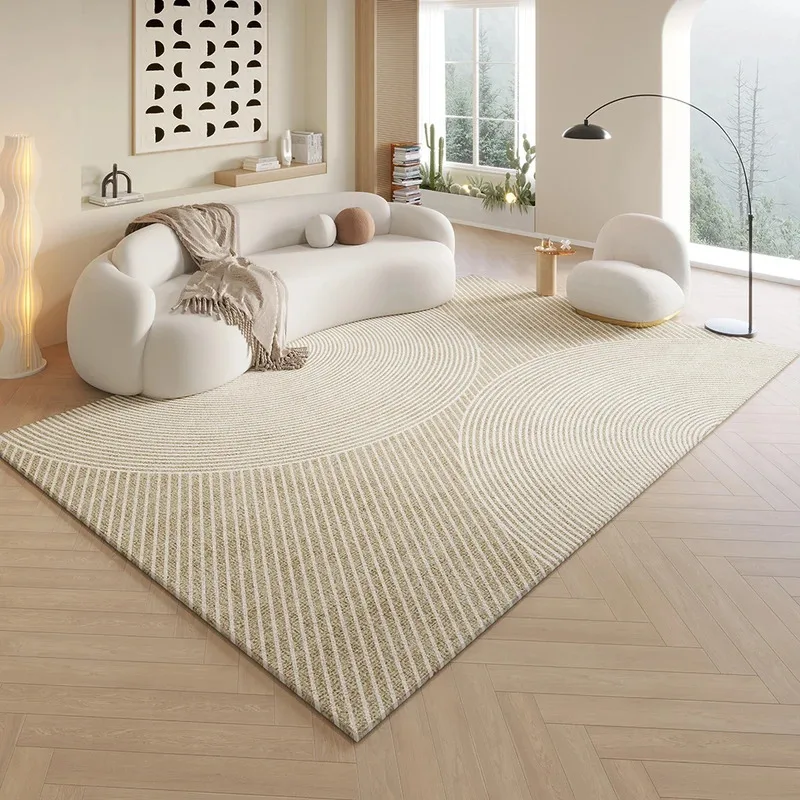 VIKAMA Moderner Minimalistischer Teppich: Fleckenresistent und Langlebig für Wohnzimmer-Sofas, Schlafzimmer-Fußstützen und Wohnraumdekoration
