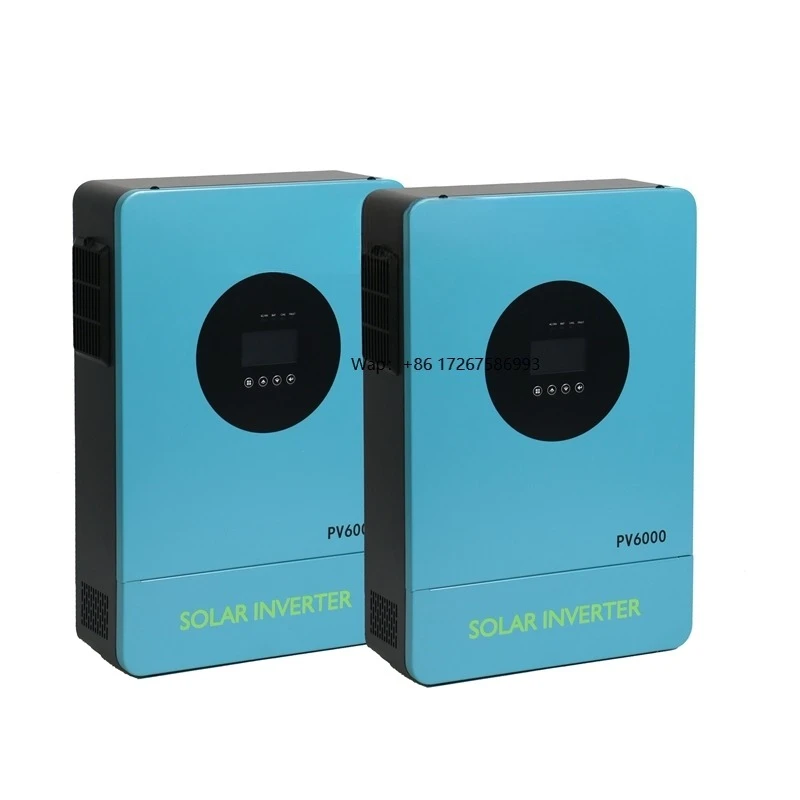 

48v hybrid inverter grid 220V/380V 5.5Kw MPPT 5500W pure sine wave solar inverter parallel dual/single phase output 6Kw 240Vac