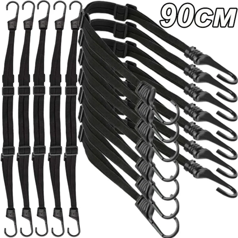 

Universal Motorcycle Helmet Luggage Rope Motorcycle Bungee Cord Bandage Retractable Elastic Strap with 2 Hooks for Bicycle