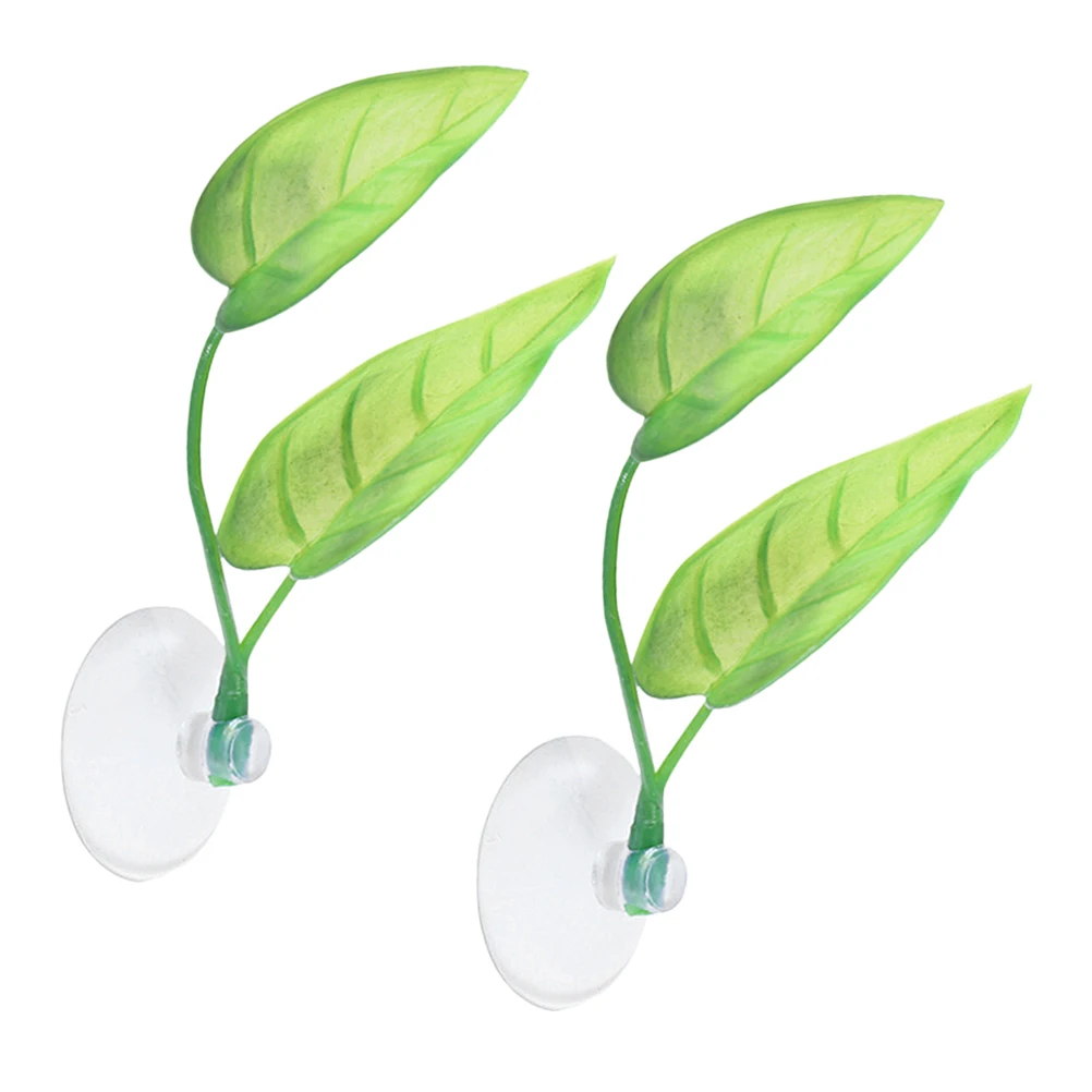 

2PCS Betta Fish Hiding Bed Leaf Hammock Aquarium Decoration Accessories Toy Frog Hideout Resting Place Plant Breeding Spot