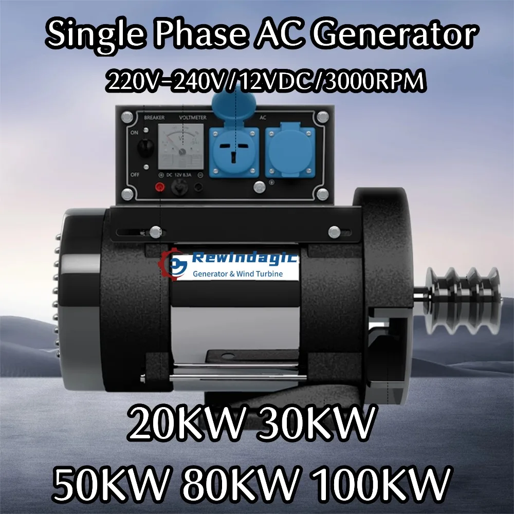 30KW 20KW 50KW Permanent Magnet Generator 220V AC 3000RPM Magnetic Diesel Dynamo 30000W Maglev Alternator Voltage Regulator