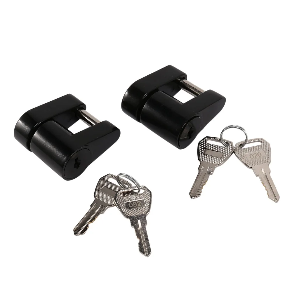 

2 Set Trailer Hitch Coupler Lock Trailer Coupler Padlock 1/4 Inch Hitch Pin 3/4 Coupler Span for Truck Trailer RV Boat