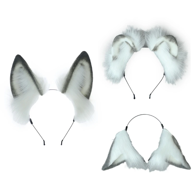 Cosplay Maid Hairhoop Animal Ear Hairband Bendable Anime Costume Accessories Girls Female Favor Themed Party Headpieces