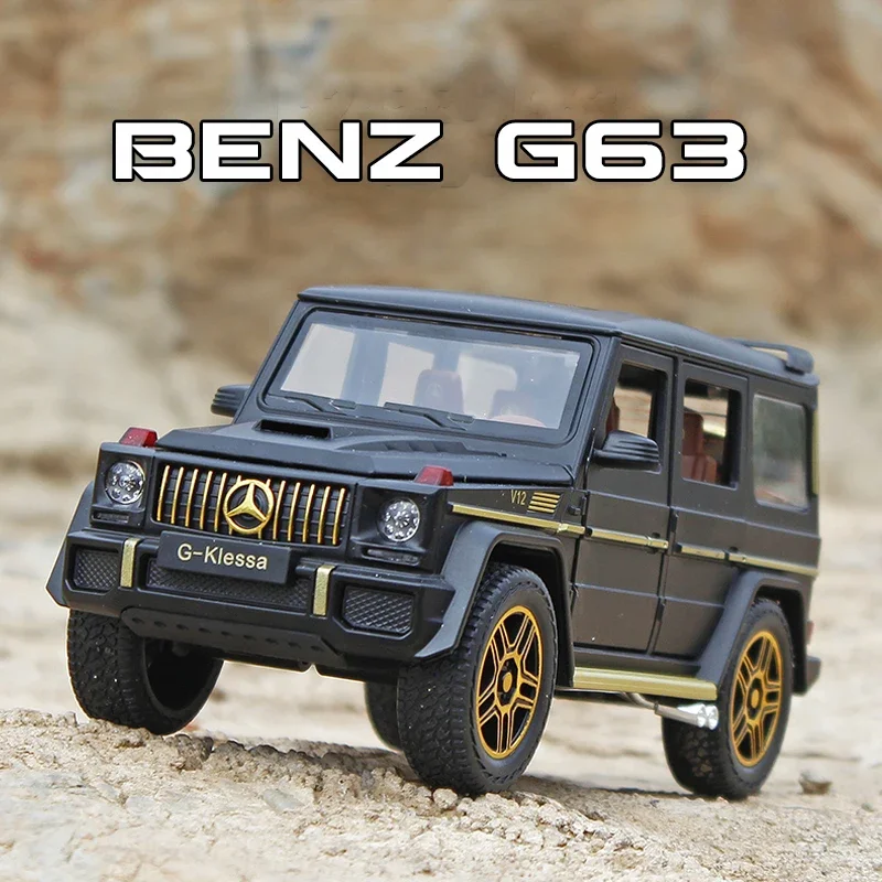 1:24 Mercedes Benz G63 AMG Alloy Car Model Off-road Vehicle Computer Bookshelf Decorative Ornaments Collection Toys For Children