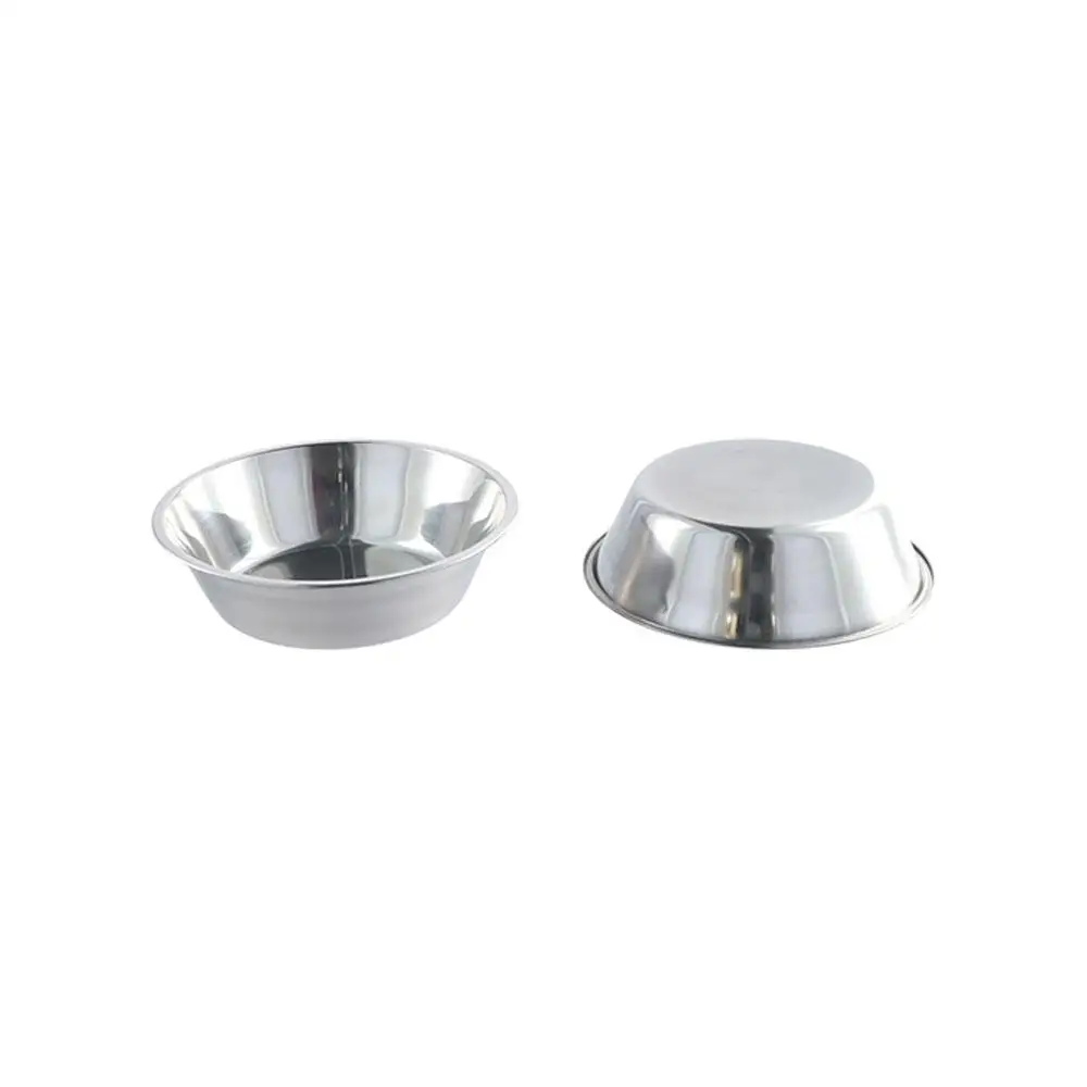 Pet Supplies Large Capacity Dog Bowl Stainless Steel Non-rust Cat Water Feeder Bowls Silver Pet Food Container Indoor