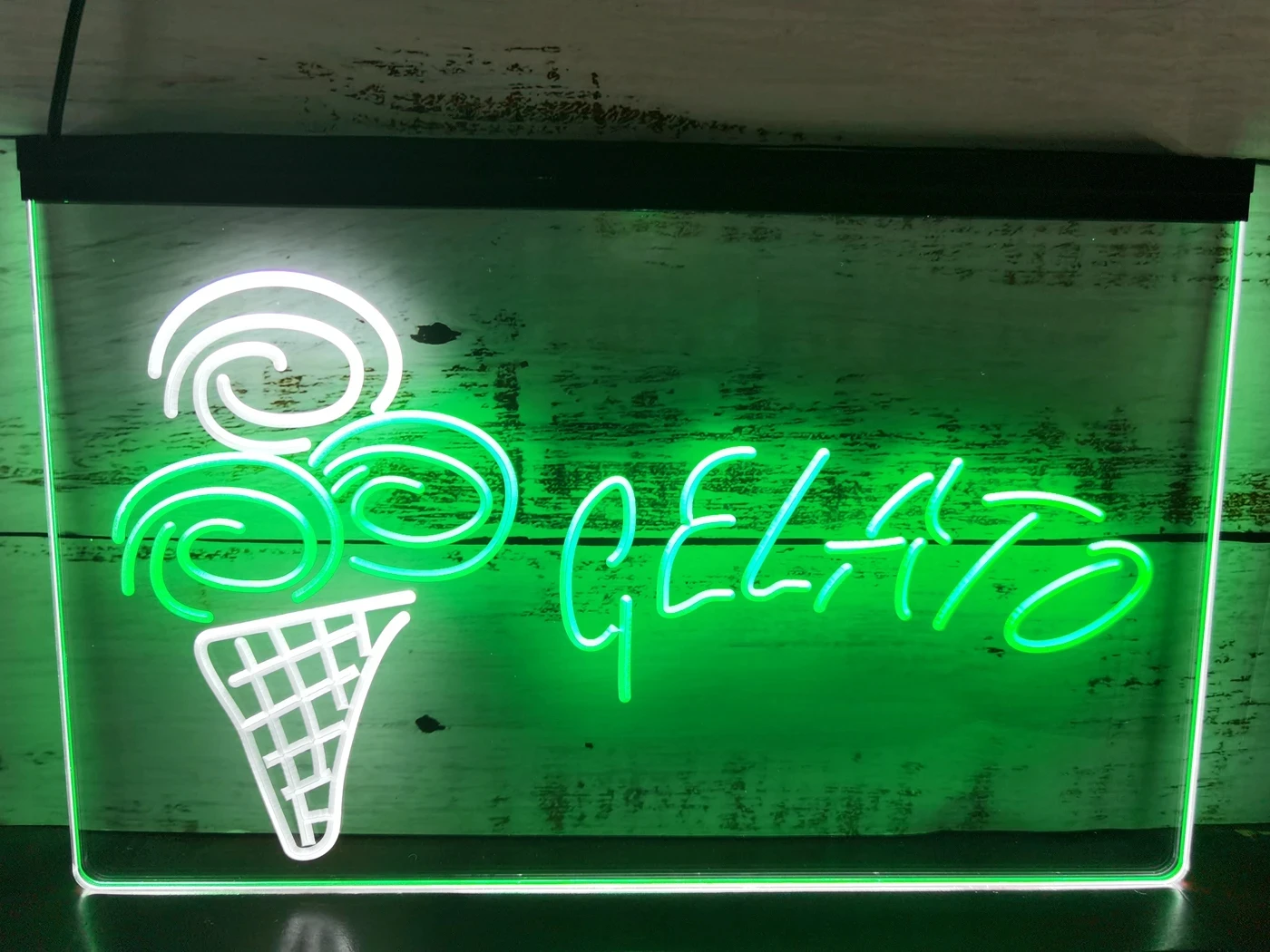 Gelato Ice Cream Kid Room Dor LED Neon Sign Dual Color Neon Sign 2 Color Display-Merry Christmas Decor-3D Carving Wall Art