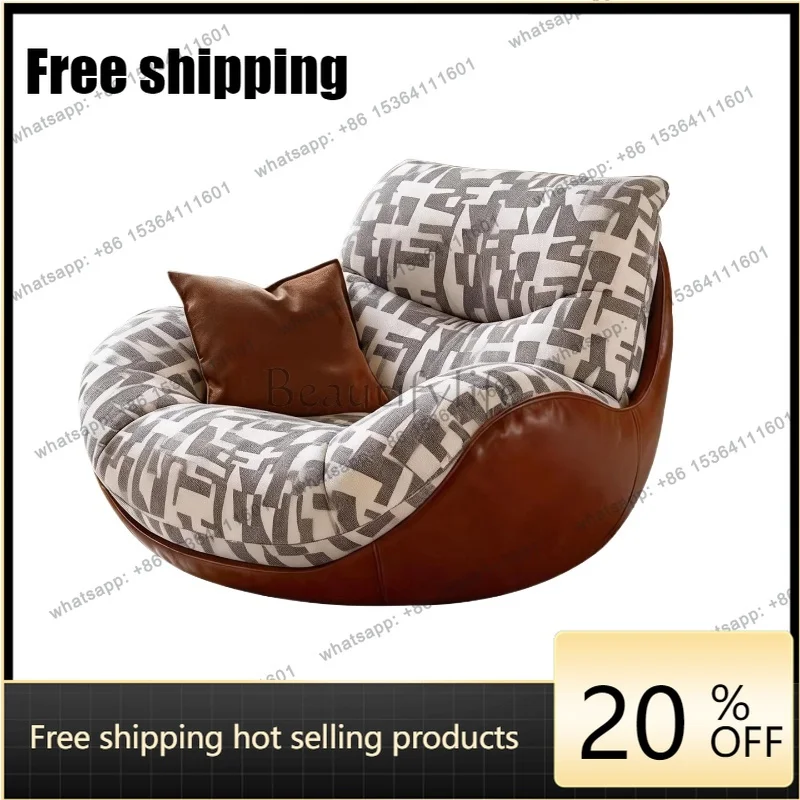 XX Italian Minimalist Lazy Recliner Art Single Living Room Home Balcony Bedroom Sofa Chair