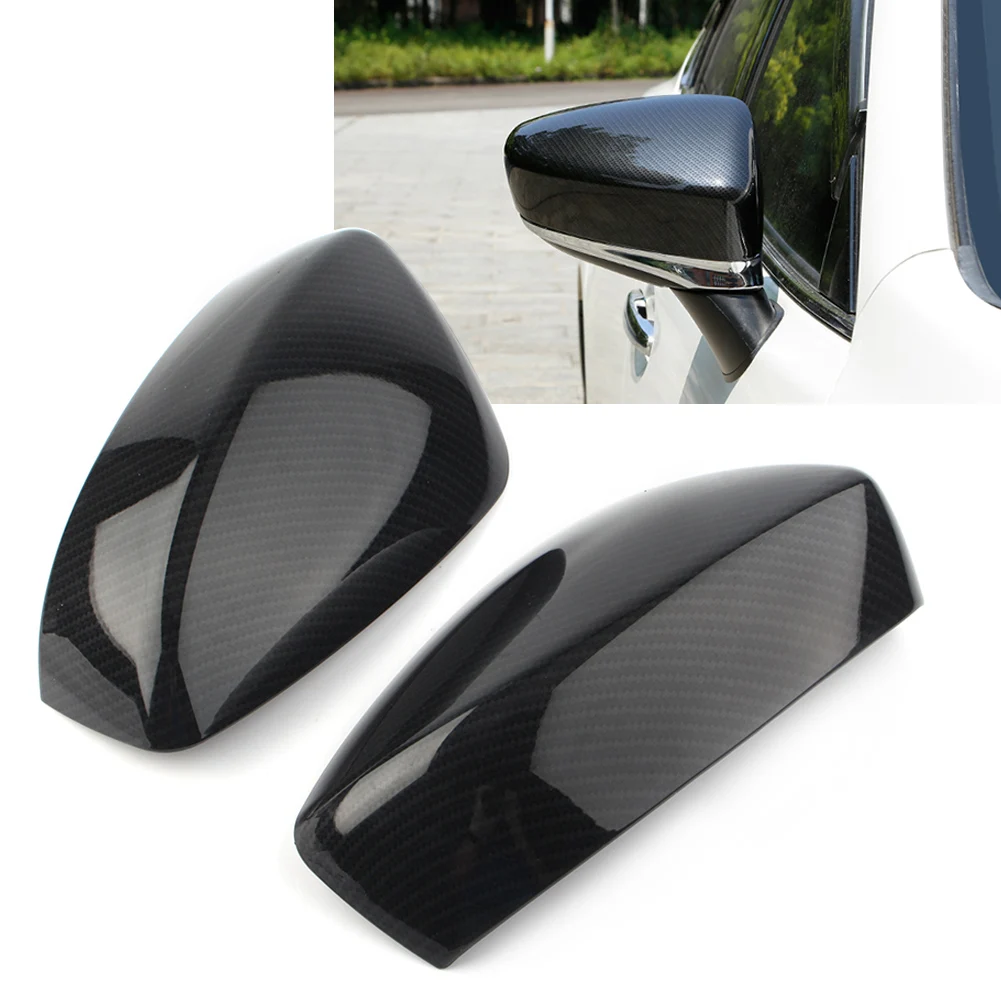 1Pair Carbon Fiber Car Rearview Mirror Cover Trim ABS Plastic For Mazda 6 Atenza 2018 2019 2020 2021 2022 2023 2024