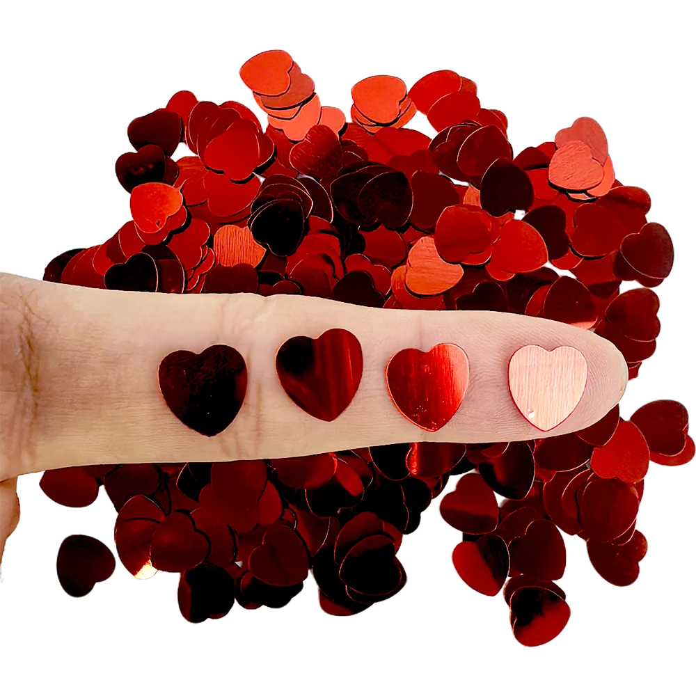 Confeti del Día de San Valentín de 15g/30g/60g, confeti rojo con forma de corazón de amor para fiesta de boda, decoración de mesa, confeti con purpurina para fiesta del Día de San Valentín