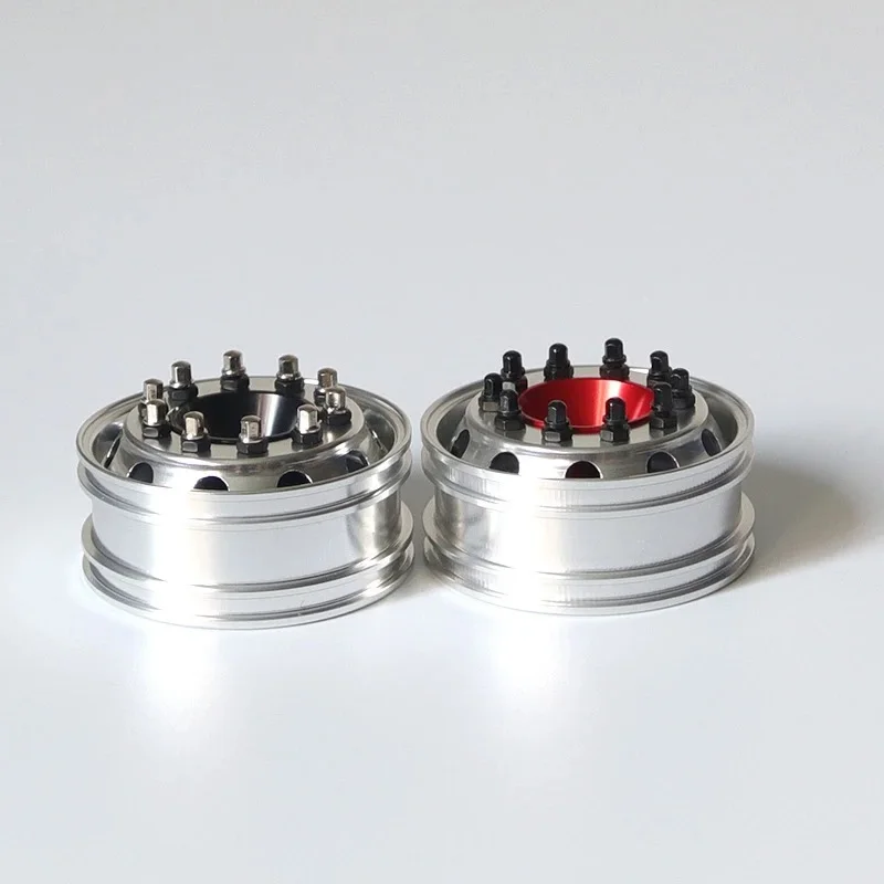 RC 1/14 20 Stück Radnaben-Metallmuttern M2 Schrauben für Tamiya Hydraulikbagger Lader Muldenkipper für VOLVO Anhänger Kipper DIY-Teile – Detail 5