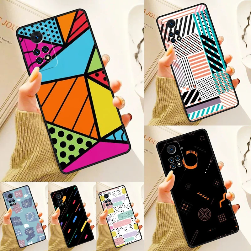

Polka Dots Lines Abstract Art Case For Samsung Galaxy S24 Plus S23 S20 S21FE Lite S22 Ultra Note 20 S8 S9 S10 Phone Coque