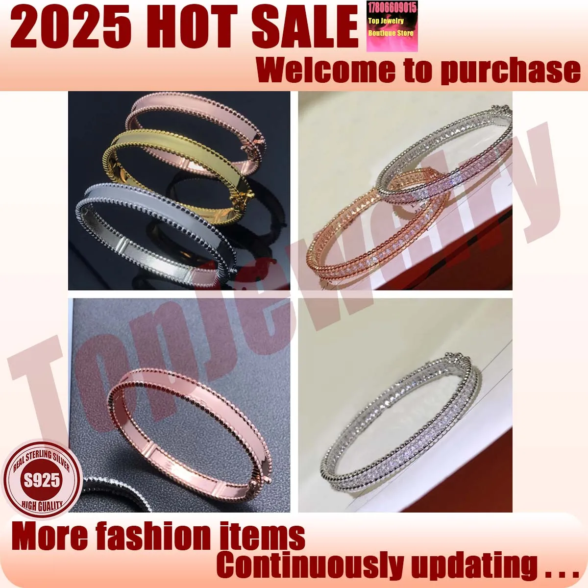 

2025 Light Luxury Elegant Fashion Women's Charm Boutique S925 Silver Multi occasion Versatile Diamond Set Bracelet Add Style