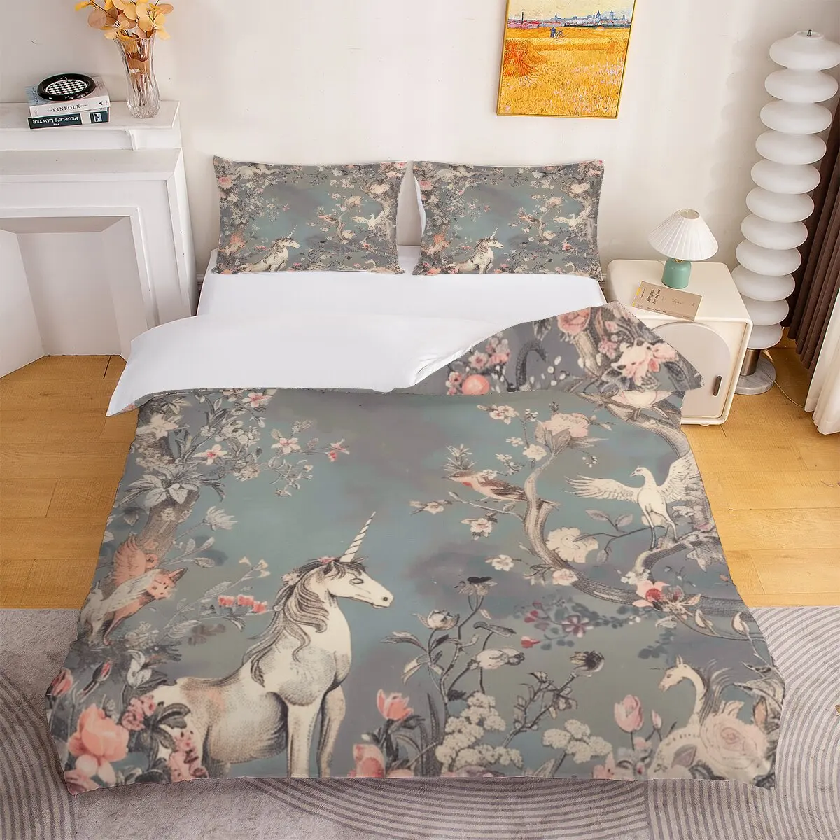 Unicorn  Duvet size  fox  1 duvet cover and 2 pillowcases (without blankets)