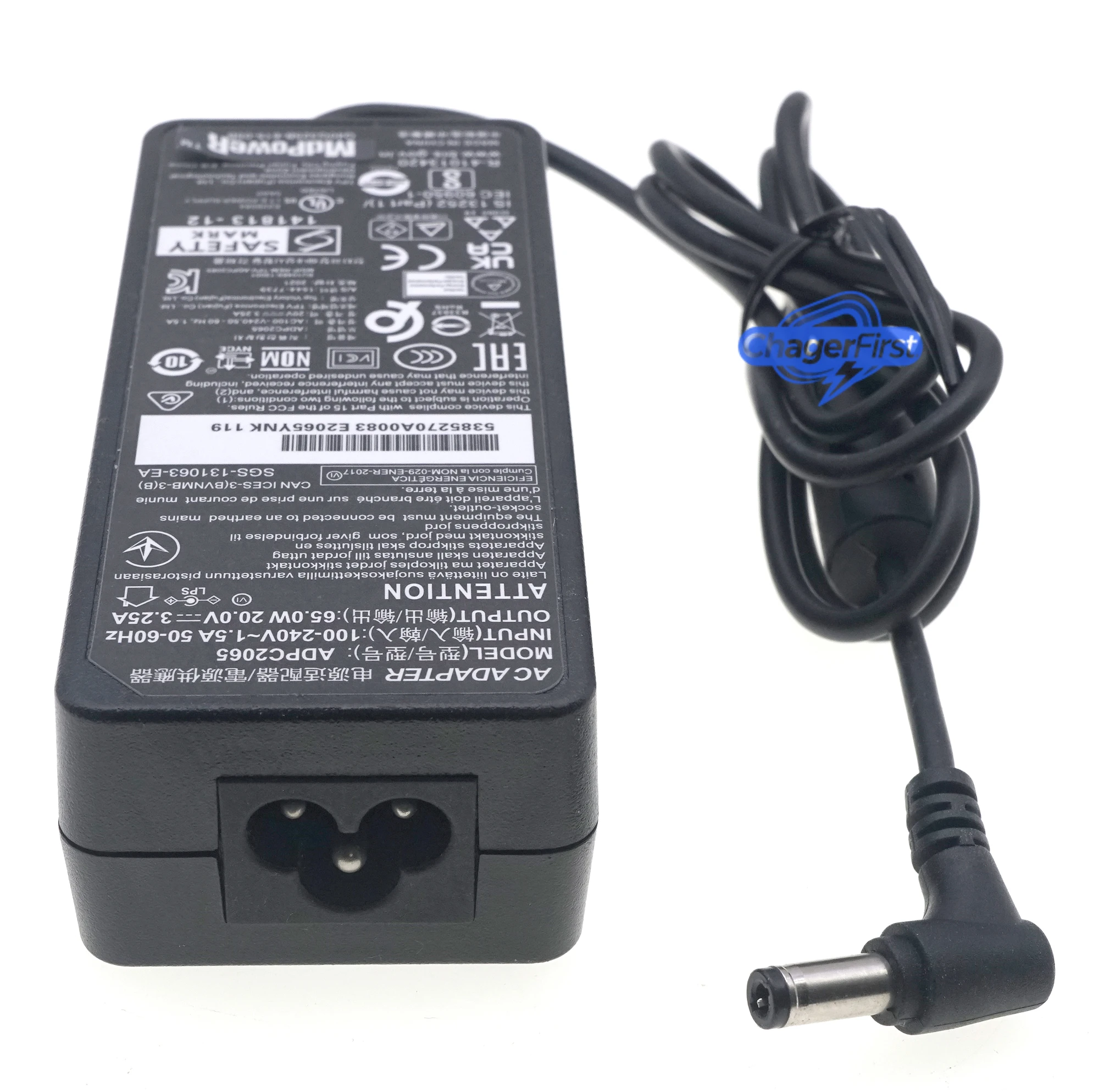 TPV ADPC2065 20V 3.25A 65W AC Adapter for MSI G32C4 G27C4 G27C5 G27CQ4 AOC C27G2U U2879VF FOR Philips 278E1A 275E1S Monitor